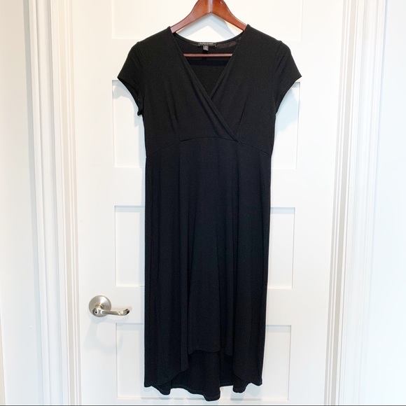 Eileen Fisher Dresses & Skirts - EILEEN FISHER black cap sleeve hi-low dress